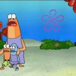 spongebob mother blocking child view