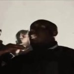 black guy laser eyes meme