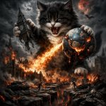 very cute kitten destroying the world