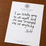 Epstein Suicide Note