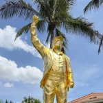 Donald Trump golden calf statue meme