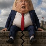 Trump as Humpty-Dumpty cracking up under pressure