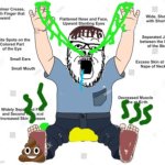 Gross re-tard Soyjak peeing his pants