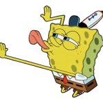 spongebob licking png