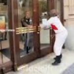 Jesus breaking into the Scientology Building