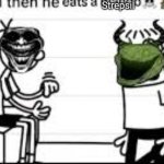 and then he eats a mango | Strepsil | image tagged in and then he eats a mango | made w/ Imgflip meme maker