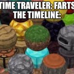 spherical minecraft | time traveler: farts
the timeline: | image tagged in spherical minecraft,remix | made w/ Imgflip meme maker