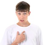 Guy pointing at himself