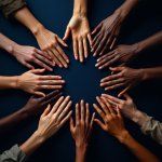 Hands in a circle