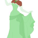 Princess Tiana Wears a Different Green Dress