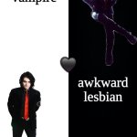 Diamond and Destiny shared announcement template <3 | vampire; awkward lesbian | image tagged in diamond and destiny shared announcement template 3 | made w/ Imgflip meme maker
