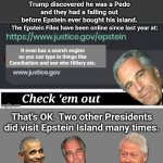 Epstein Island Presidents meme