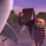 Gru Punches Shark GIF Template