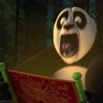 Scared panda