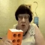Eating Brick Mukbang GIF Template