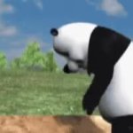 Sad Panda Walking GIF Template