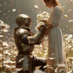 Knight and girlfriend