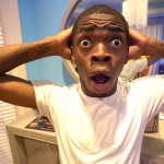 Shocked black guy