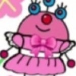 Ink wearing a pink dress