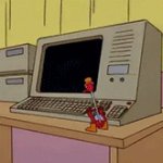 Homer drinking bird
