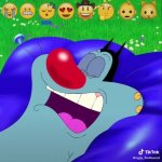 Oggy sleeping GIF Template