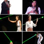 Trump gets AOC to chase a laser beam meme
