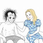 supportive wife to tired wojak
