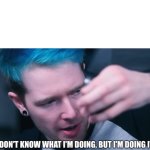 I don't know what I'm doing, but I'm doing it