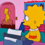 Bart riding a pig