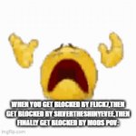 Flick7,SilverTheShinyEvee,And Mods Block | When You Get Blocked By Flick7,Then Get Blocked By SilverTheShinyEvee,Then Finally Get Blocked By Mods POV: | image tagged in gifs,crying,emoji,funny,memes,noooooooooooooooooooooooo | made w/ Imgflip video-to-gif maker