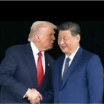 Xi and his lackey Trump meme