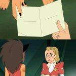 Catra to Adora note