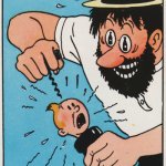 Captain Haddock Uncorks Tintin