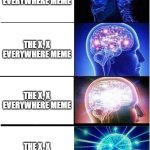 x, x everywhere but brain expanding meme thingy