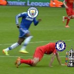 MAN CITY 1 CHELSEA 0. THE BLUES HAVE CAPITULATED AGAINST THE CITYZENS IN THE FA CUP FINAL. | image tagged in gerrard-slip,manchester city,chelsea,fa cup,football,memes | made w/ Imgflip meme maker