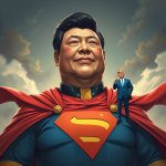 Trump claims victory over Xi and China. Superman meme