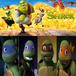 2012 Turtles Loves Shrek (2001) | image tagged in shrek,tmnt,teenage mutant ninja turtles,crossover,deviantart,memes | made w/ Imgflip meme maker