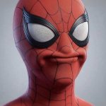 Pursed lip spider man