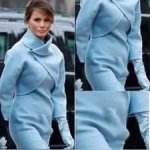 Melania trump with a package