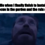 Nightmare | Me when I finally finish to install barbecue in the garden and the rain comes | image tagged in gifs,barbecue,fun,family | made w/ Imgflip video-to-gif maker