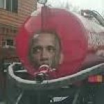 obame face on septic truck tank