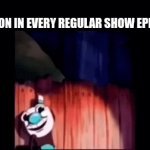 watch regular show | benson in every regular show episode | image tagged in gifs,regular show,memes,fun | made w/ Imgflip video-to-gif maker