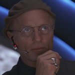 Man glasses hat microphone ok now send