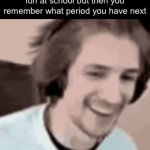 Title | When you lowkey having fun at school but then you remember what period you have next | image tagged in gifs,funny,funny memes,memes,relatable | made w/ Imgflip video-to-gif maker