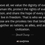 Trump Dignity Quote