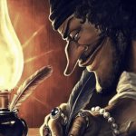 guy writing fire