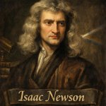 isaac newton but the text should say Isaac newson