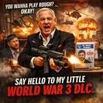 Netanyahu Scarface.. . “SAY HELLO TO MY LITTLE WORLD WAR 3 DLC.”