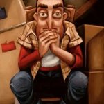 guy from  hello neighbor sittion