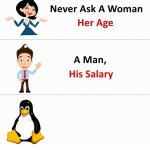 Never ask a linux user